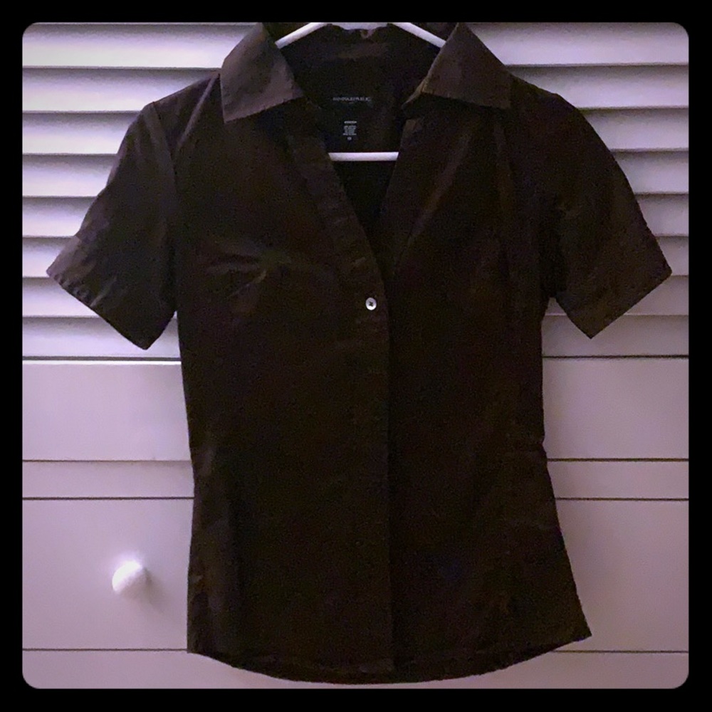 Banana Republic Brown Fitted Button Up